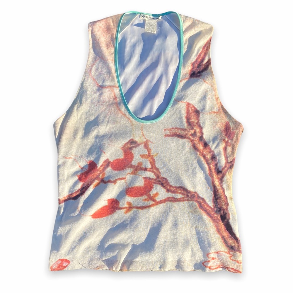 Vintage y2k Vivienne Tam mesh tank top